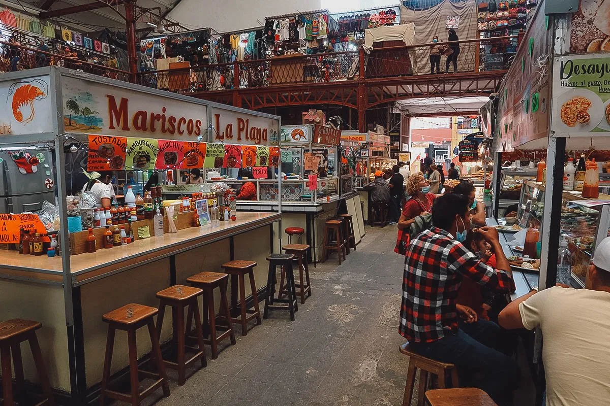 Inside Mercado Hidalgo in Guanajuato, Mexico