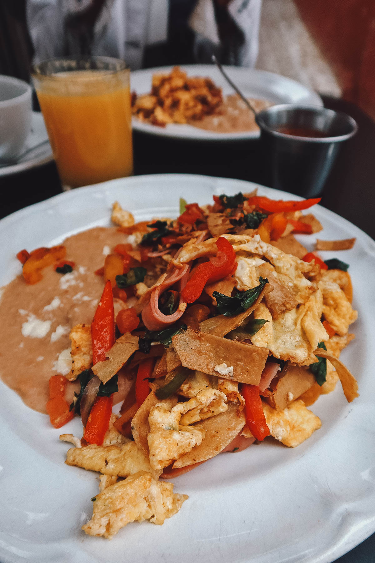 Huevos aztecas at a restaurant in Guanajuato