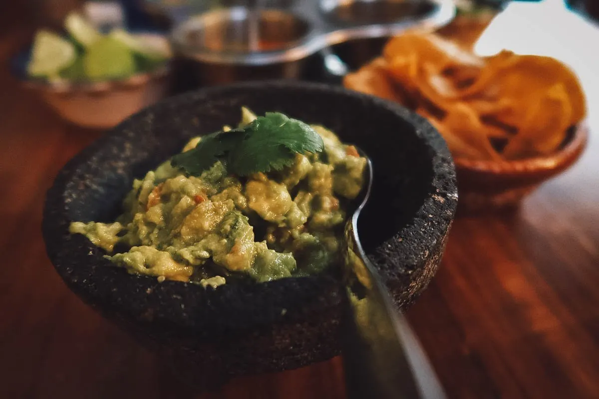 Bowl of guacamole in Puerto Vallarta