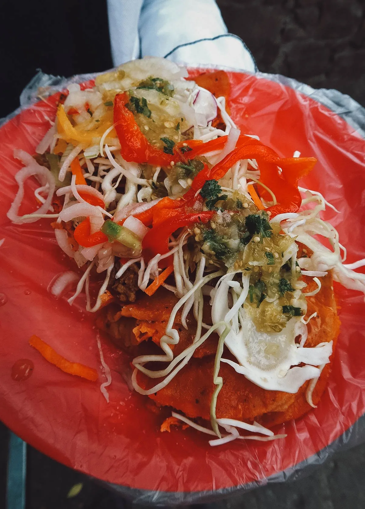 Tacos al vapor from a roadside stand in Guanajuato