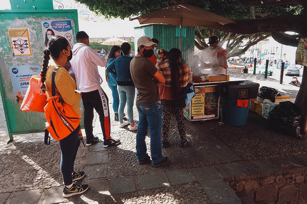 Tacos al Vapor El Jaguar stand in Guanajuato