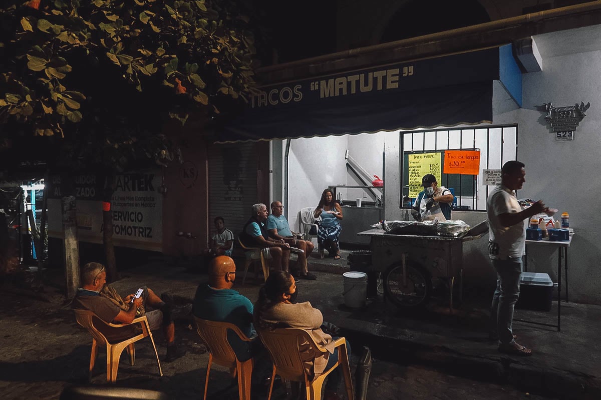 Tacos de Cabeza Matute stand in Puerto Vallarta