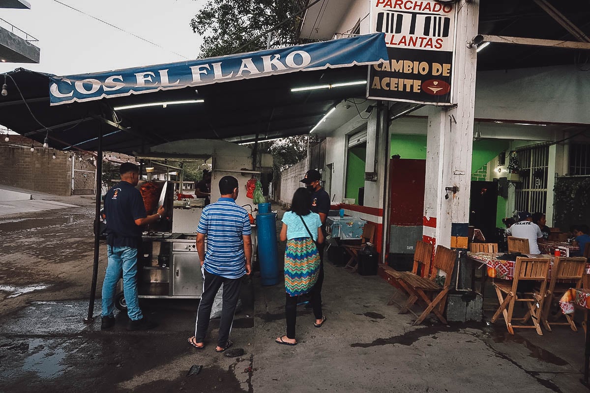 Tacos El Flako stand in Puerto Vallarta
