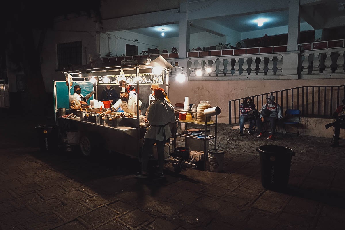 Tacos Juan stand in Guanajuato