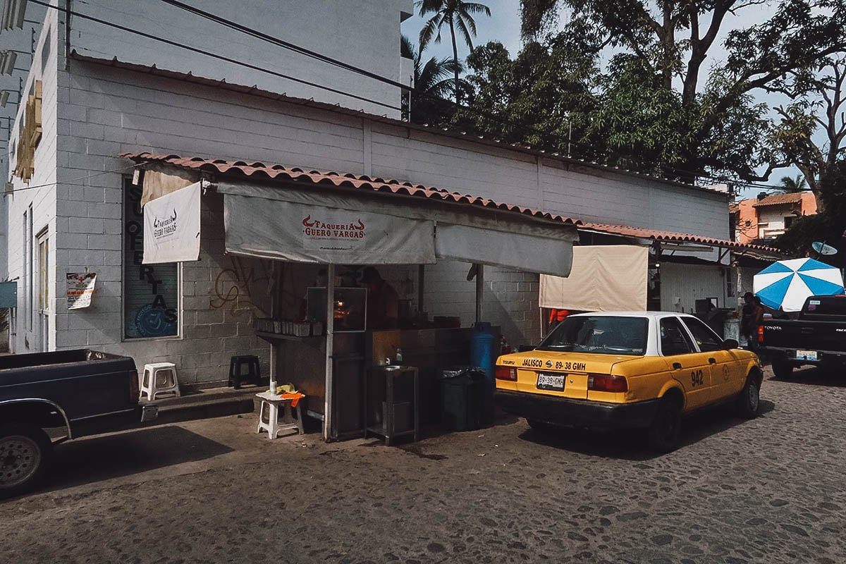 Taqueria El Guero Vargas stand in Puerto Vallarta