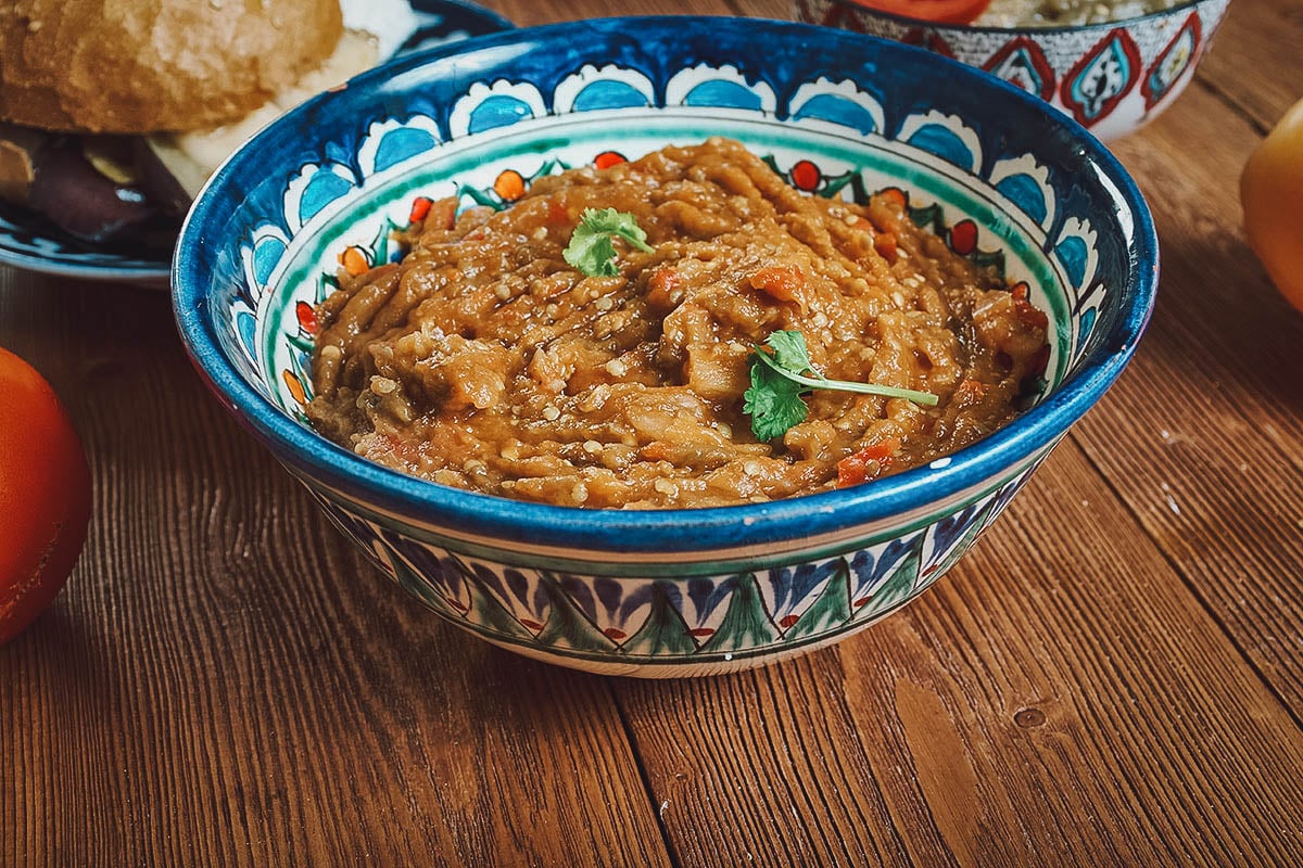 Ajlouk qura'a, a traditional Tunisian salad made with cooked zucchini