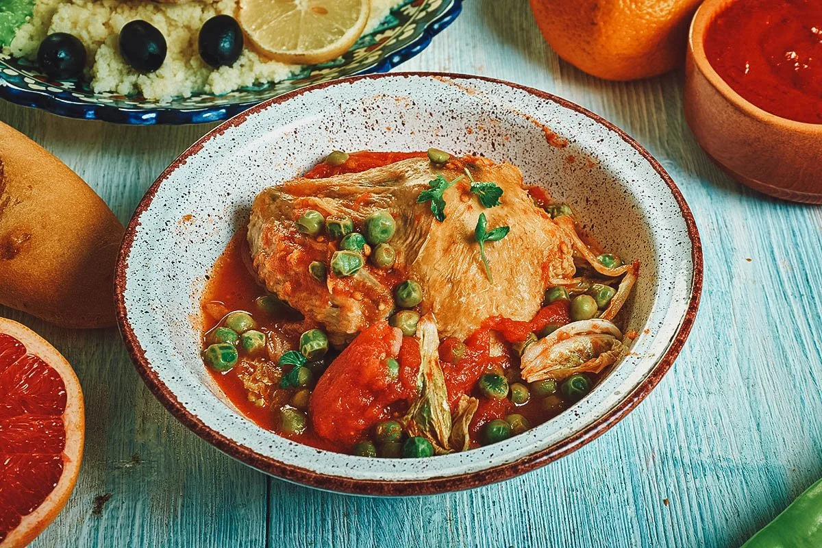 Marqa jelbana, a traditional stew-like dish in Tunisian cuisine