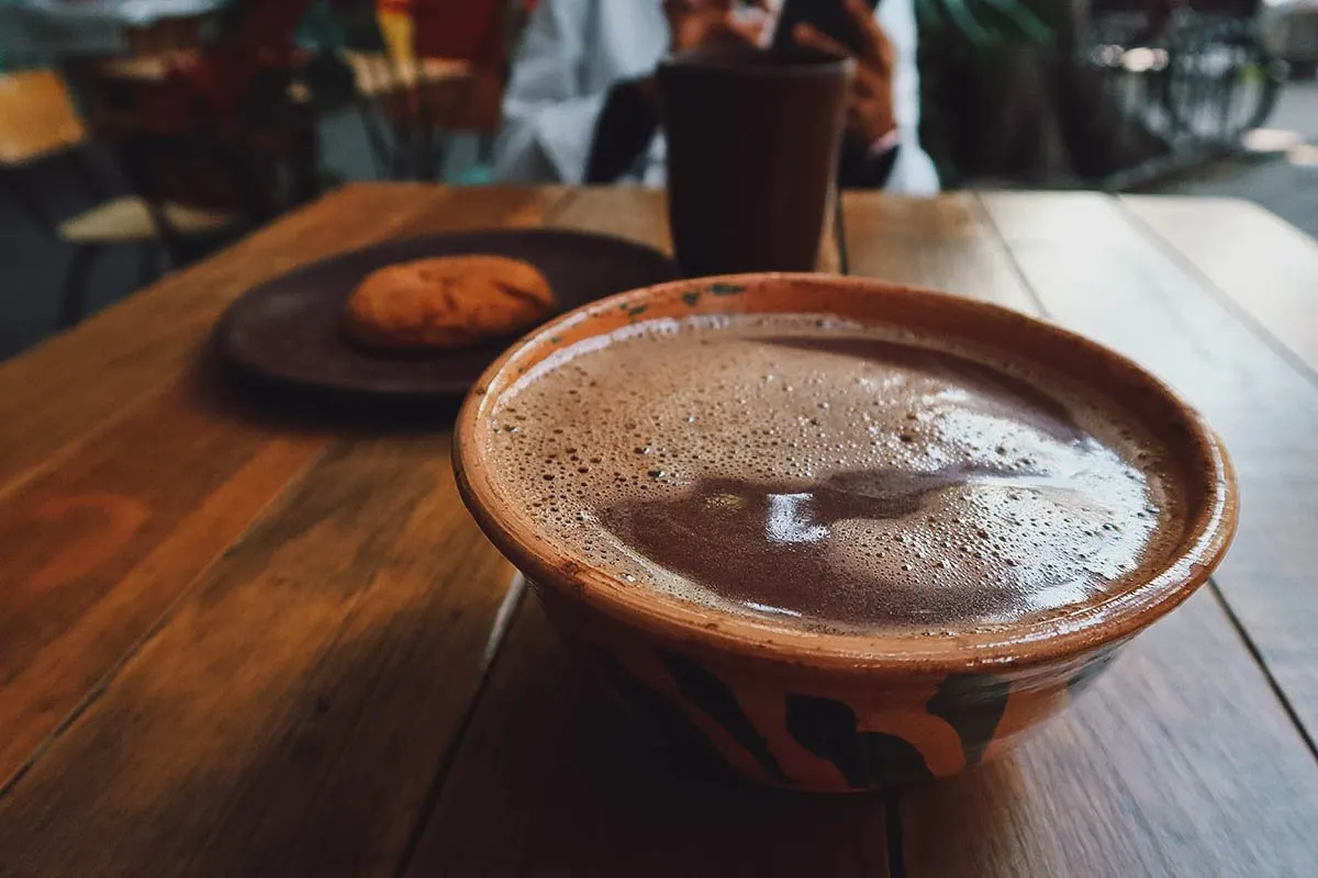 The Best Food in Mexico City Chocolate drink from a cafe in Mexico City