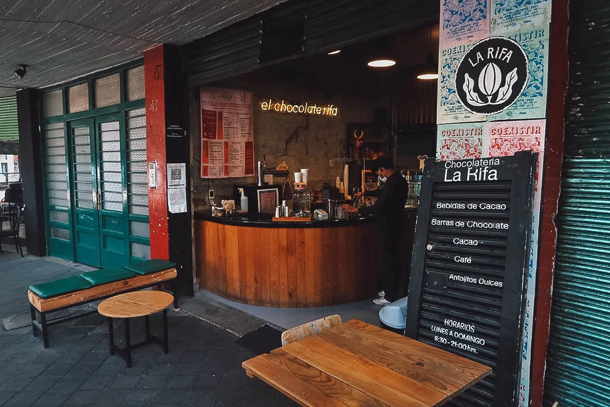 The Best Food in Mexico City Chocolateria La Rifa cafe in Mexico City