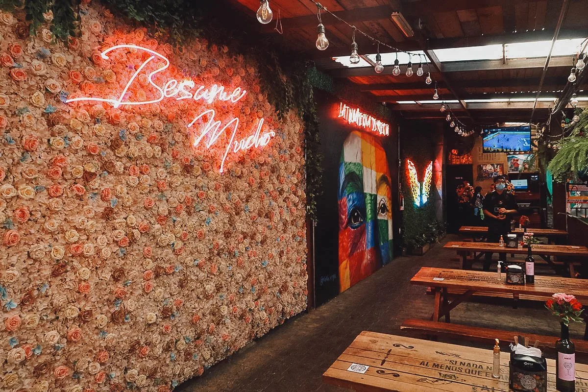 The Best Food in Mexico City Instagram backdrops at Comedor de Los Milagros food hall in Mexico City