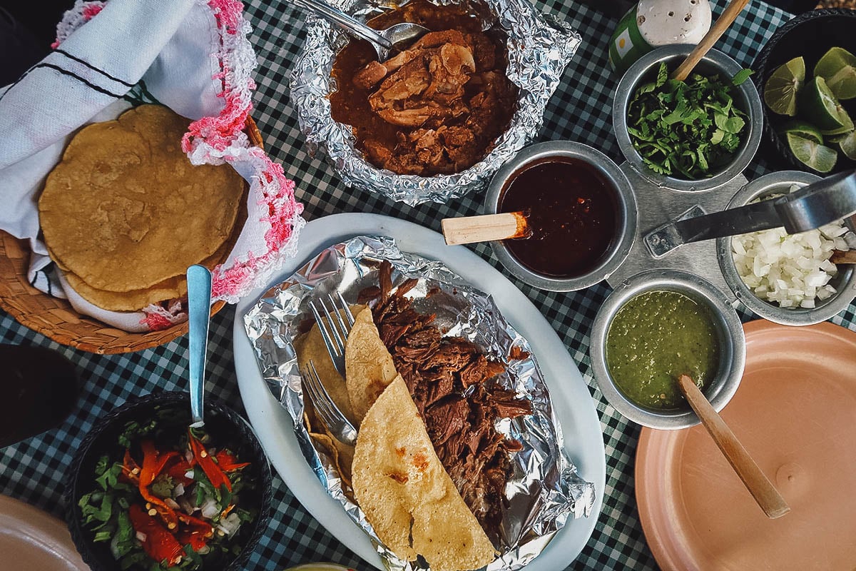 Mexican food at El Pato Barbacoa y Mixiotes