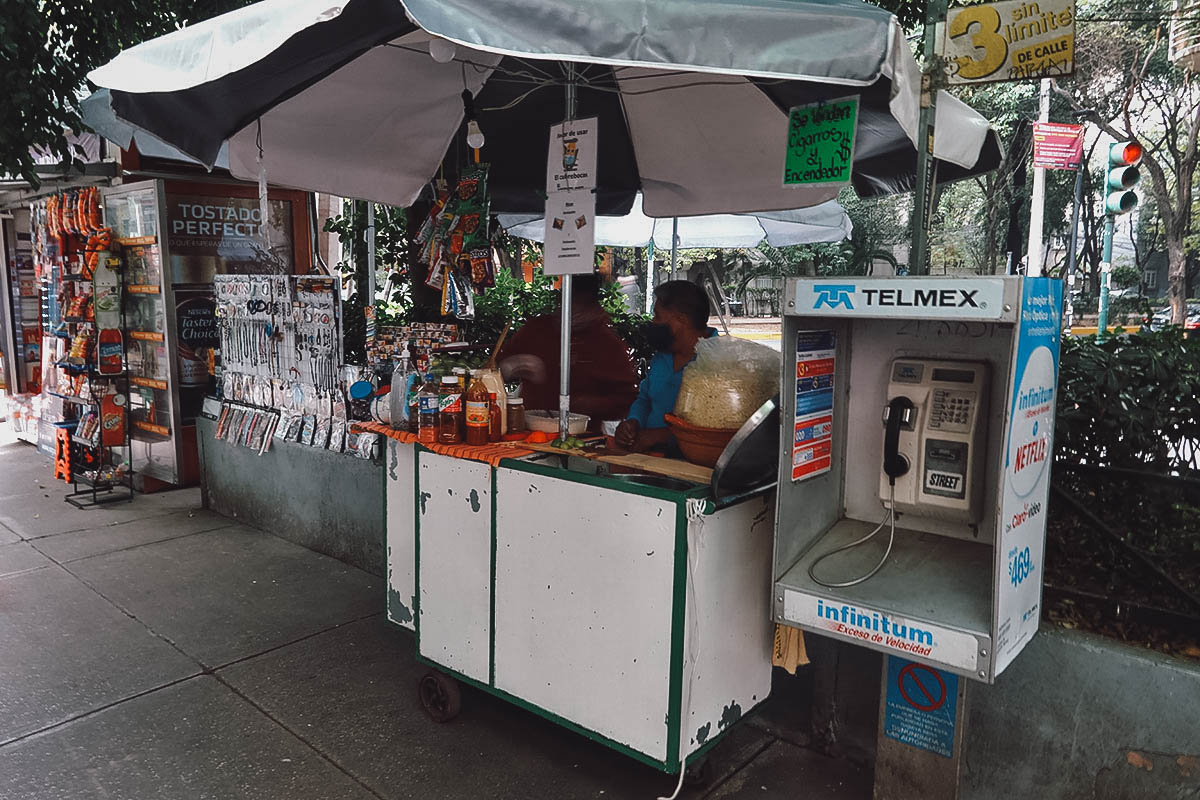 The Best Food in Mexico City Elotes and esquites street food stand in Mexico City