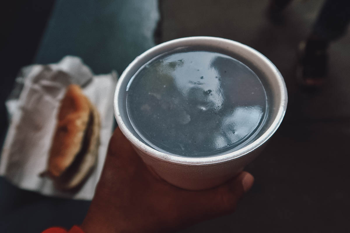 Atole from a street food stall in Mexico City