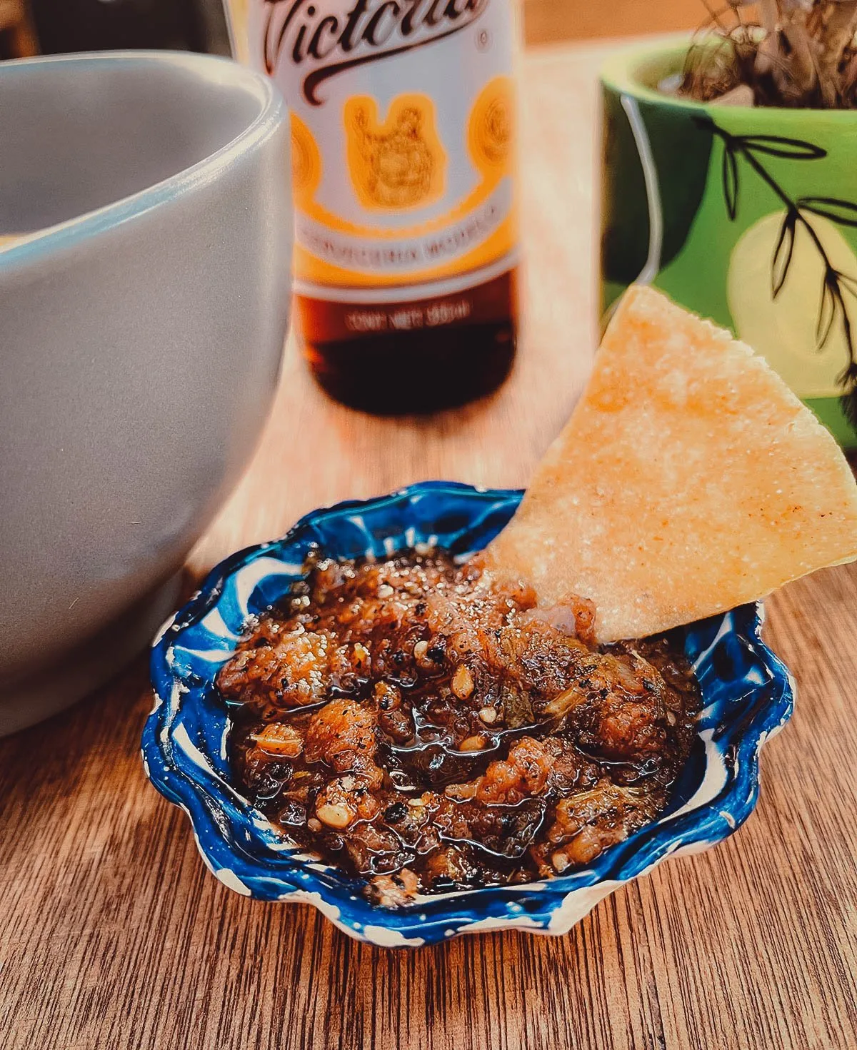 Tortilla chips and homemade salsa