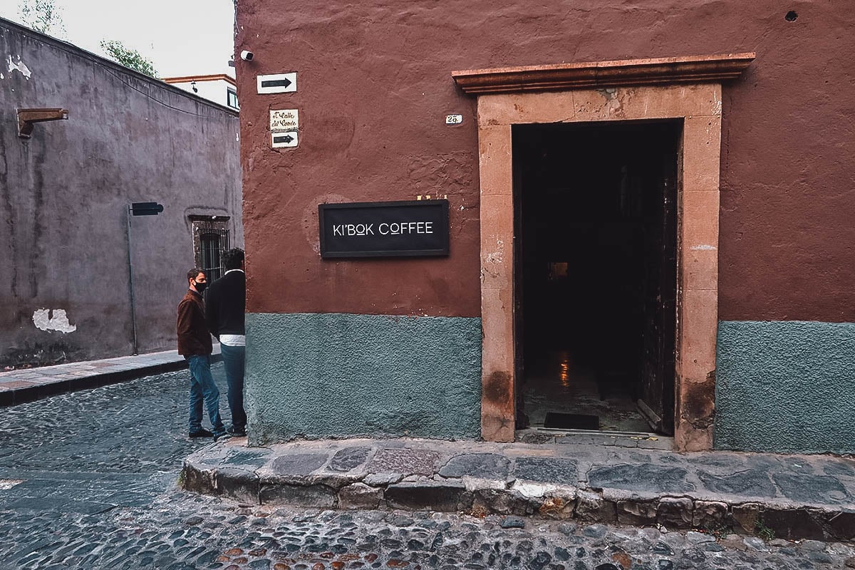 Entrance to Kibok Coffee in San Miguel de Allende