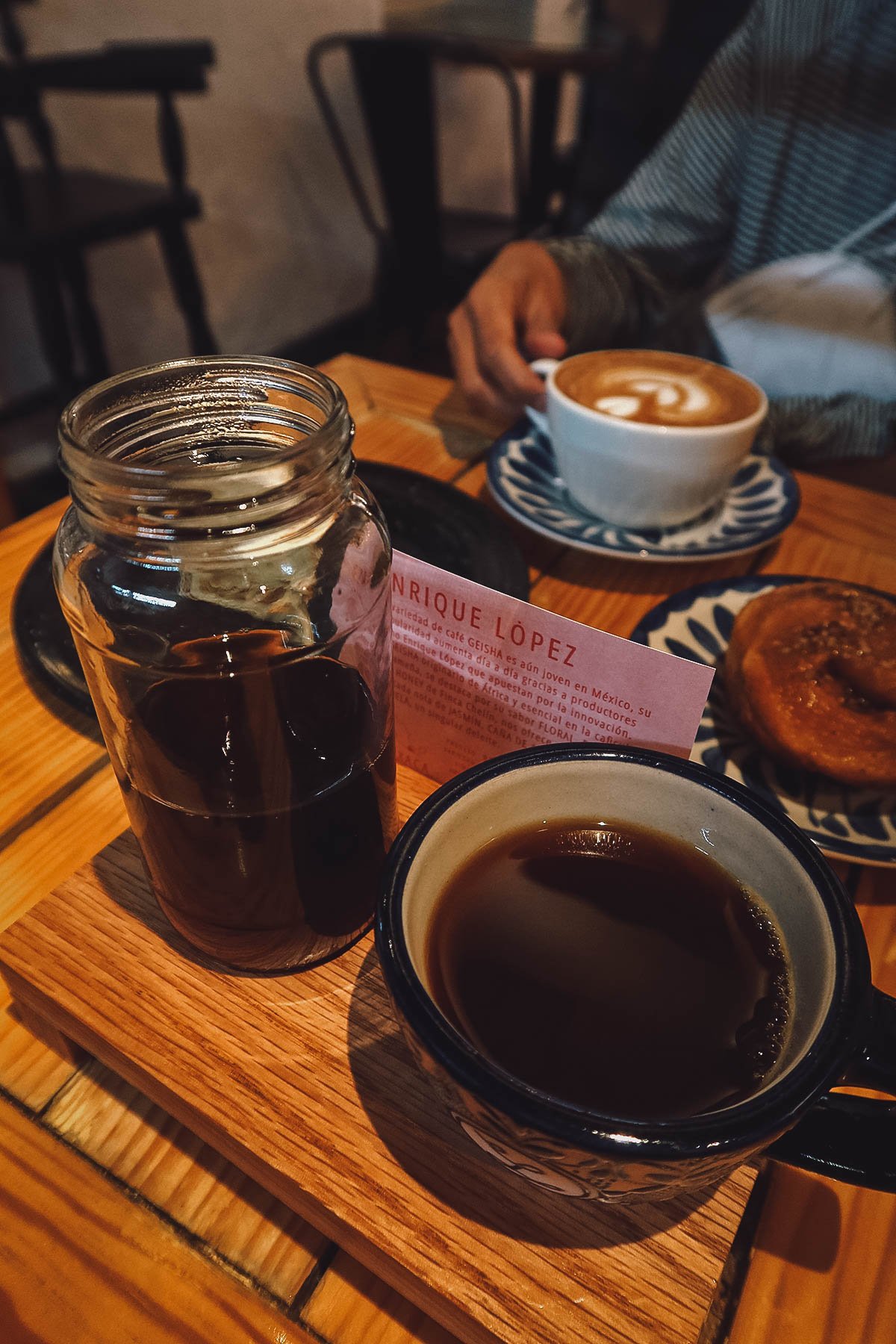 Mexican Geisha coffee at Lavanda Cafe