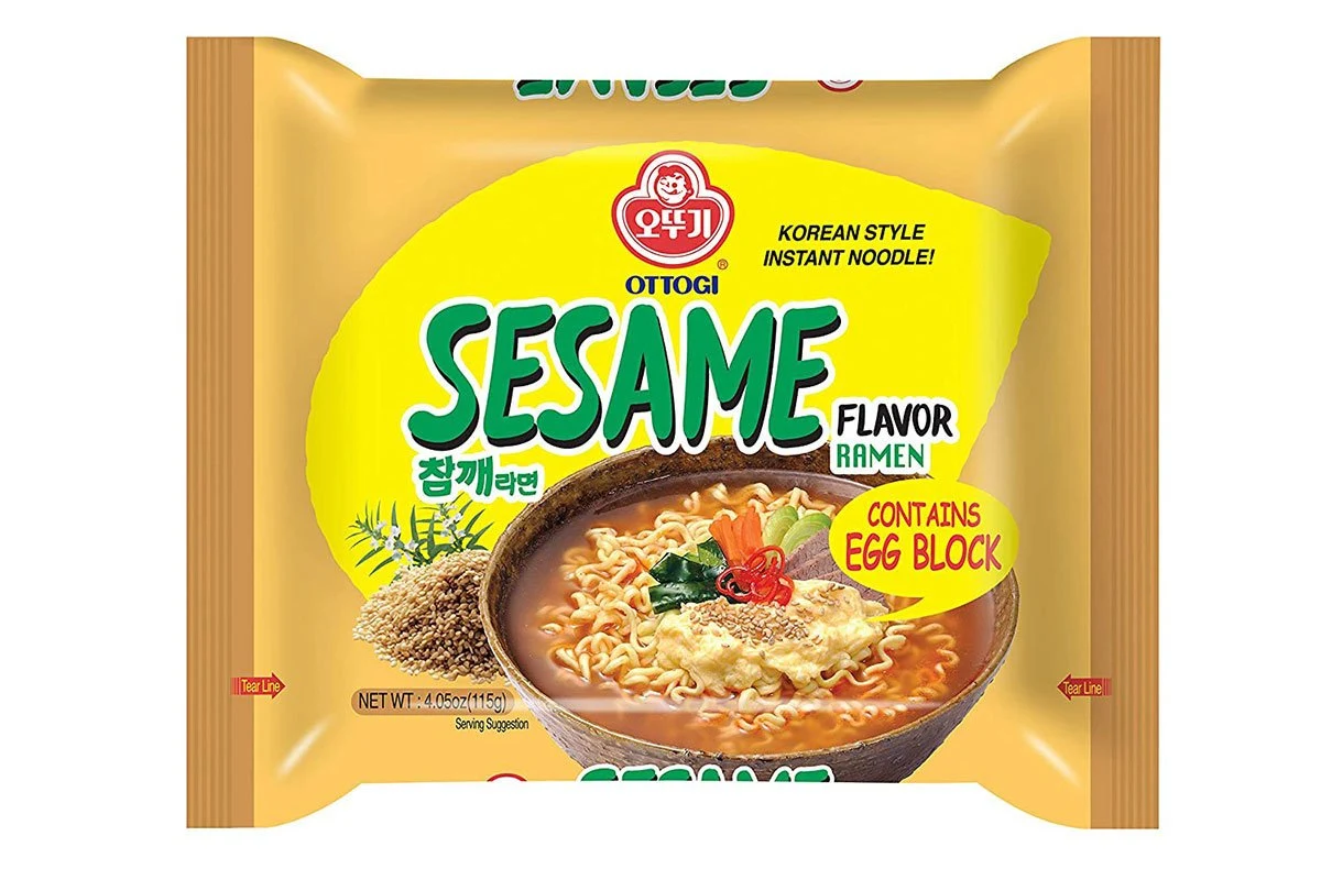 The Best Korean Instant Noodles Ottogi Sesame Flavor Ramen