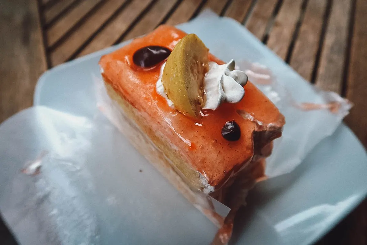 Slice of cake from a bakery in Mexico City