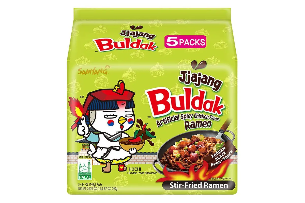 The Best Korean Instant Noodles Samyang Buldak Chicken Jjajang Spicy