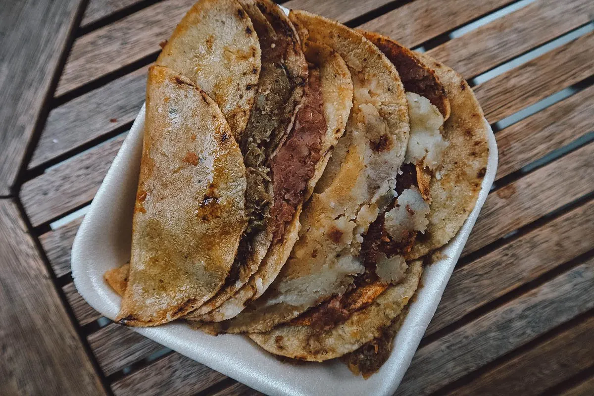 Tacos de canasta from a restaurant in Mexico City