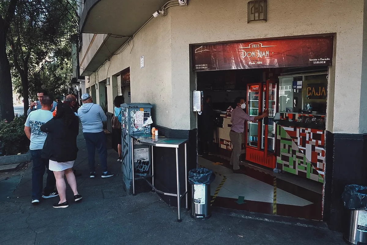 Tacos Don Juan restaurant in Mexico City