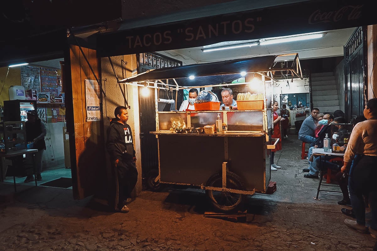 Tacos Santos stand