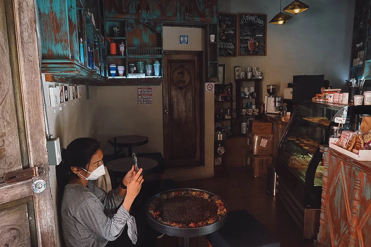 Interior of Zenteno Cafe