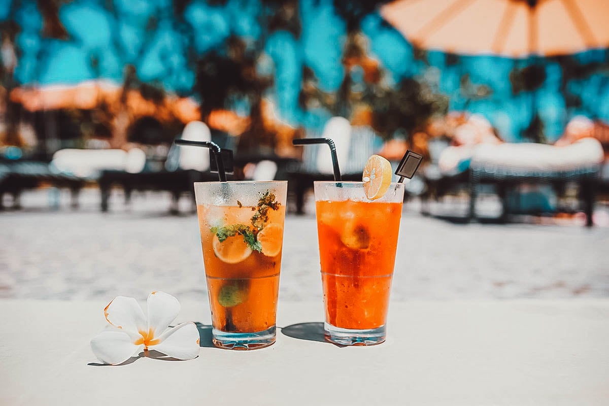 Cocktails by the pool