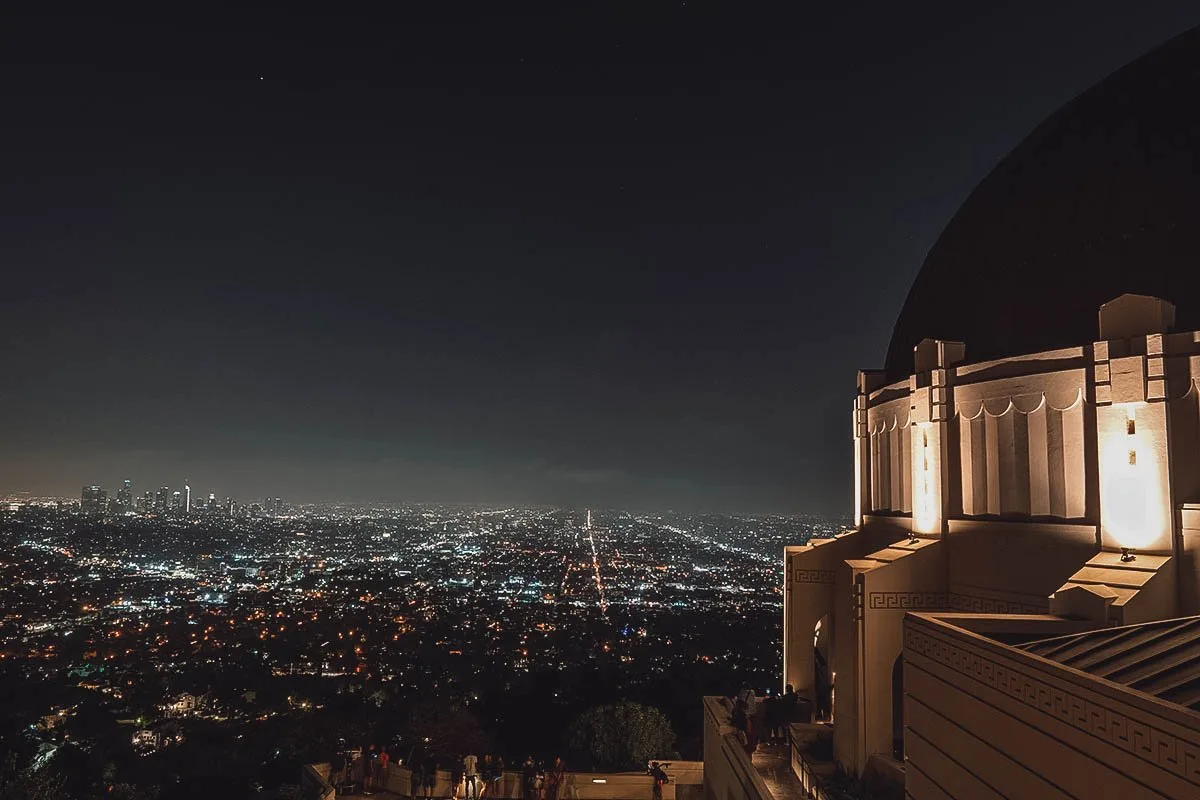 Rooftop Restaurants in downtown L.A. View of DTLA from Griffith Observatory