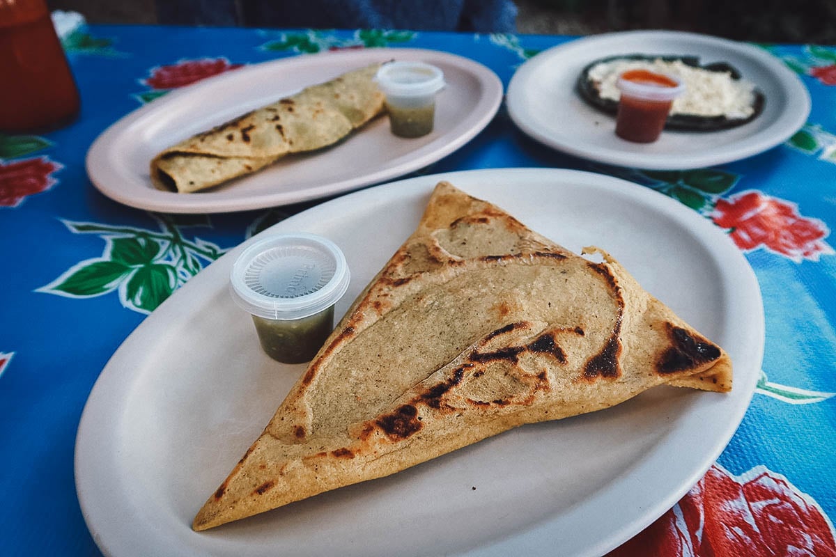 Tetela at Itanoni restaurant in Oaxaca