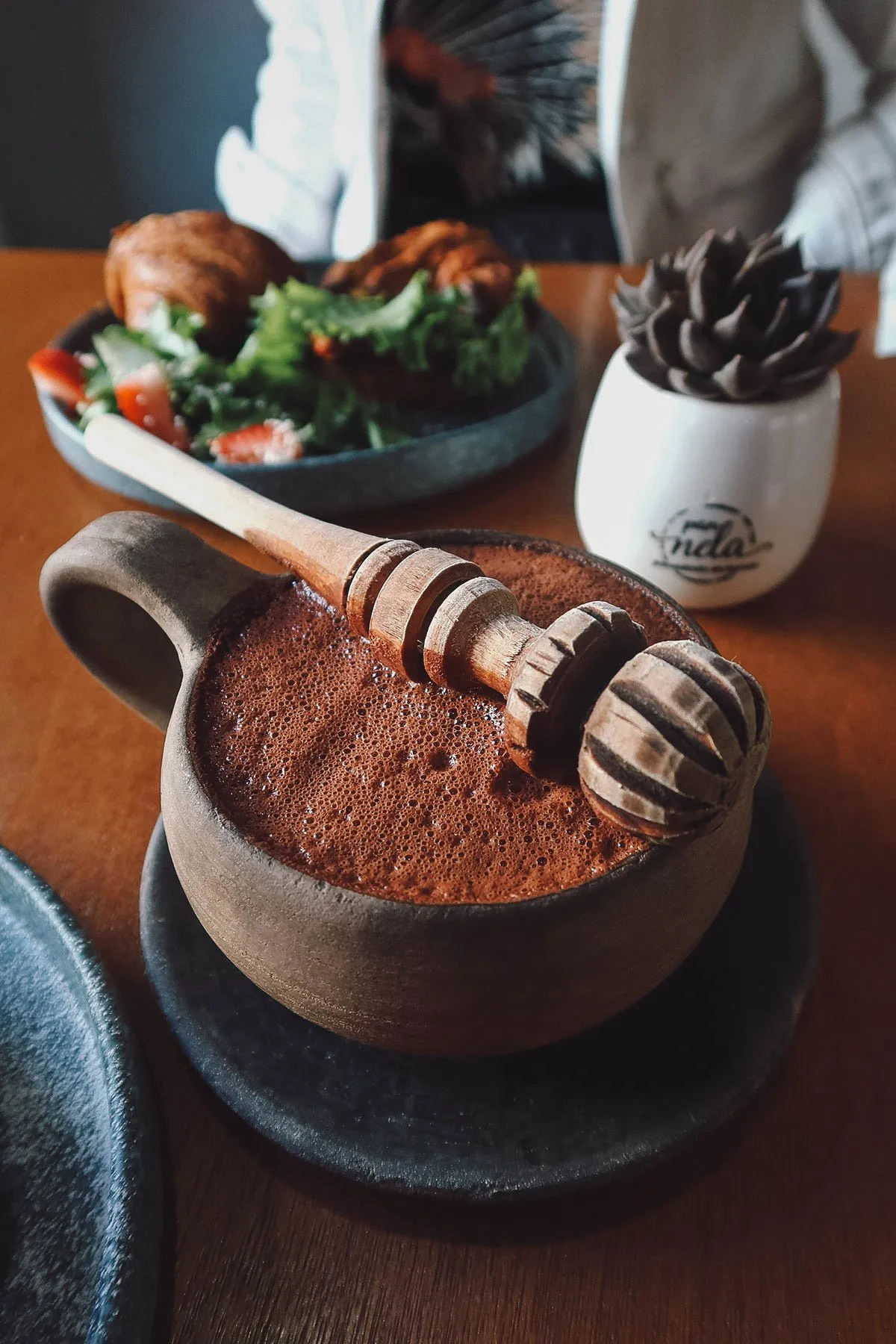 Oaxacan hot chocolate at Pannela restaurant in Oaxaca City