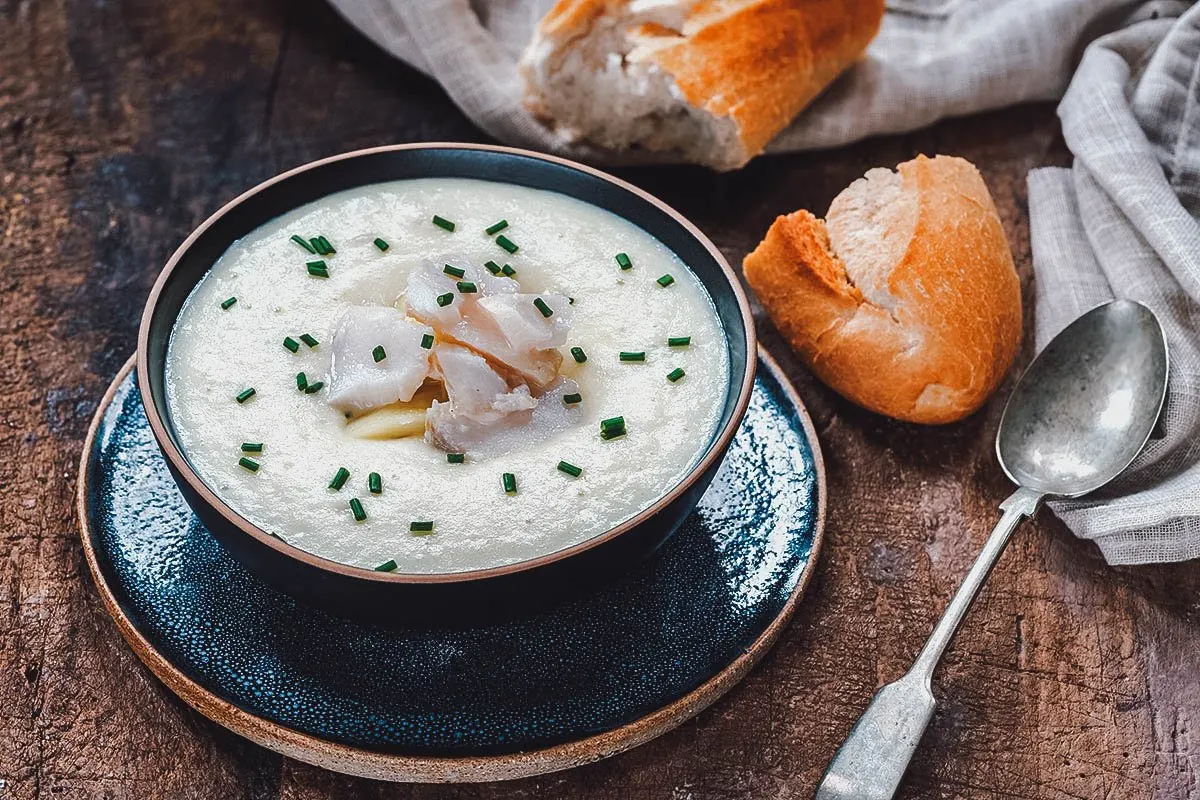 Scottish Food Cullen skink or Scottish smoked haddock chowder