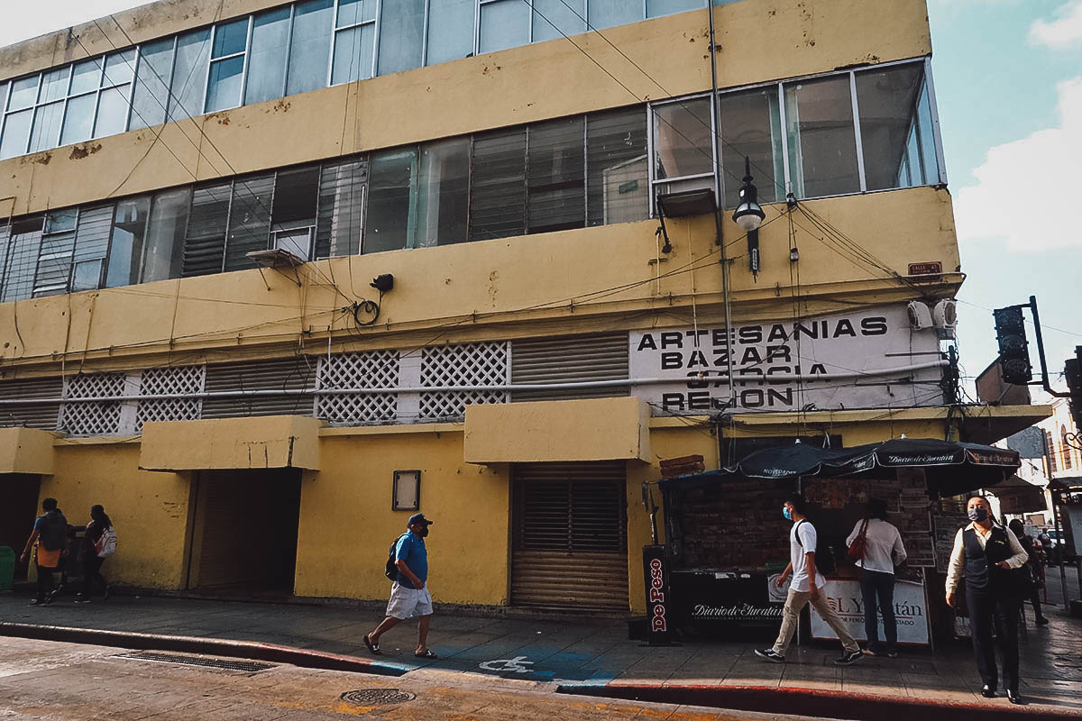 Artesanias Bazar Garcia Rejon building in Merida, Mexico