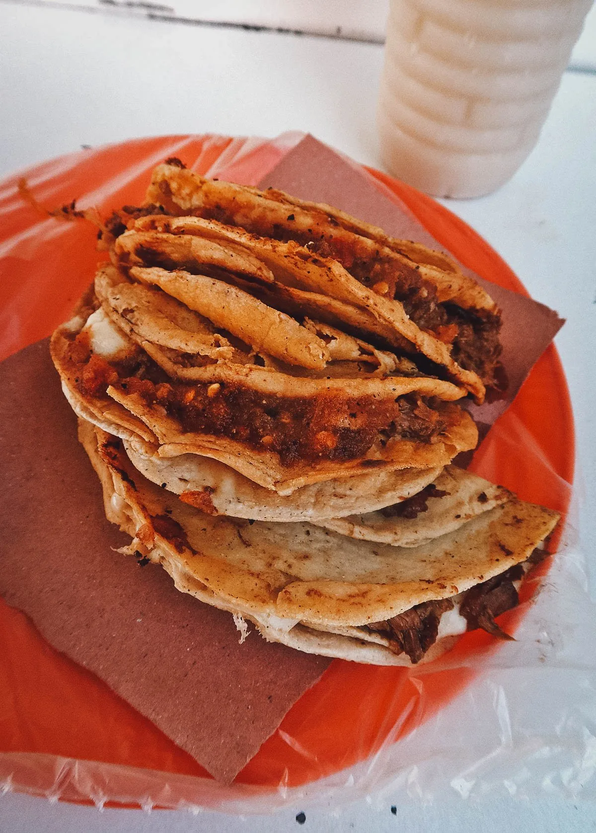 Quesabirria tacos at El Compa