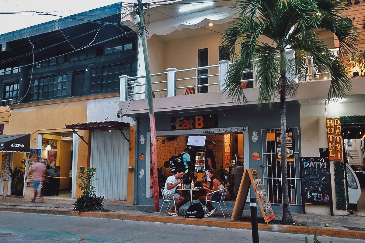 Eat Bar restaurant exterior in Playa del Carmen