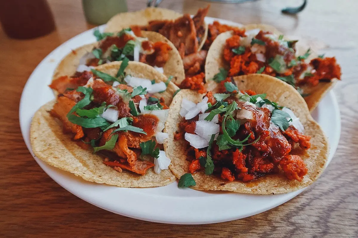 Tacos at El Chuleton restaurant