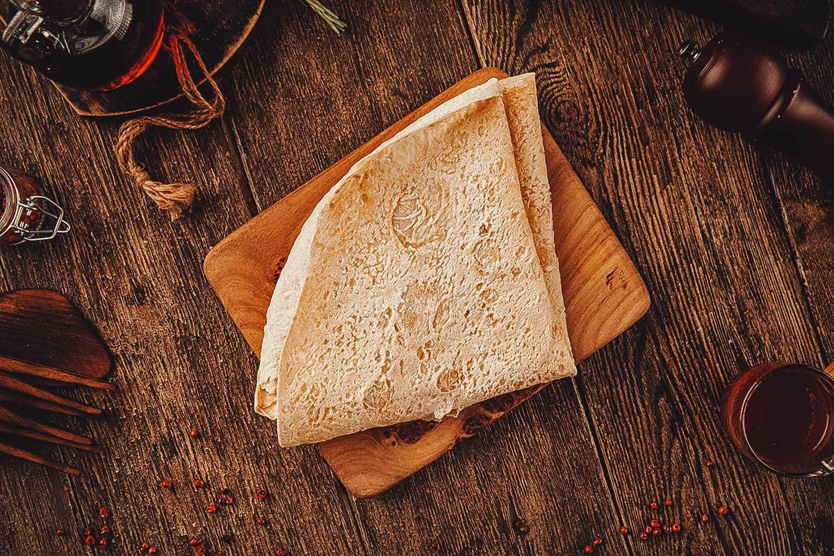 Emirati Food Rigag, wafer-thin Emirati flatbread