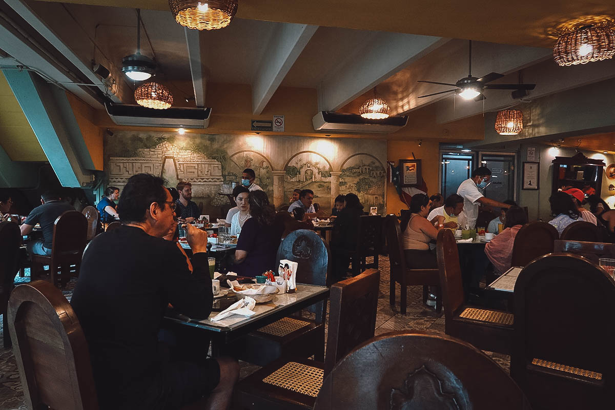 La Chaya Maya restaurant interior in Merida, Mexico