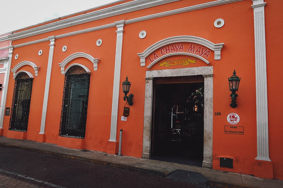 La Chaya Maya restaurant exterior in Merida, Mexico