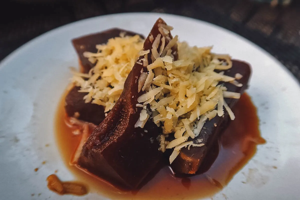 Dulce de papaya at a restaurant in Merida