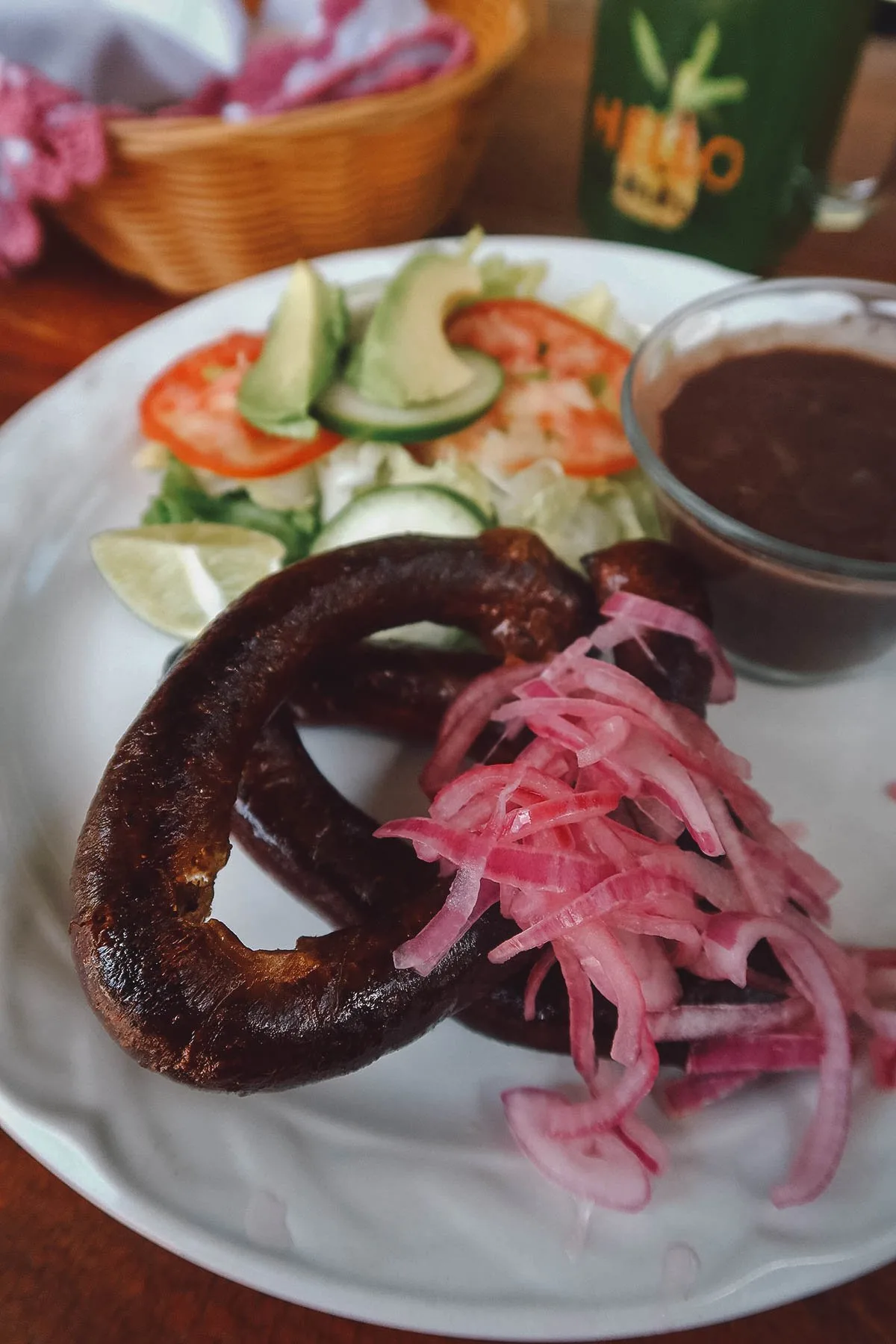 Longaniza from a restaurant in Valladolid, Mexico