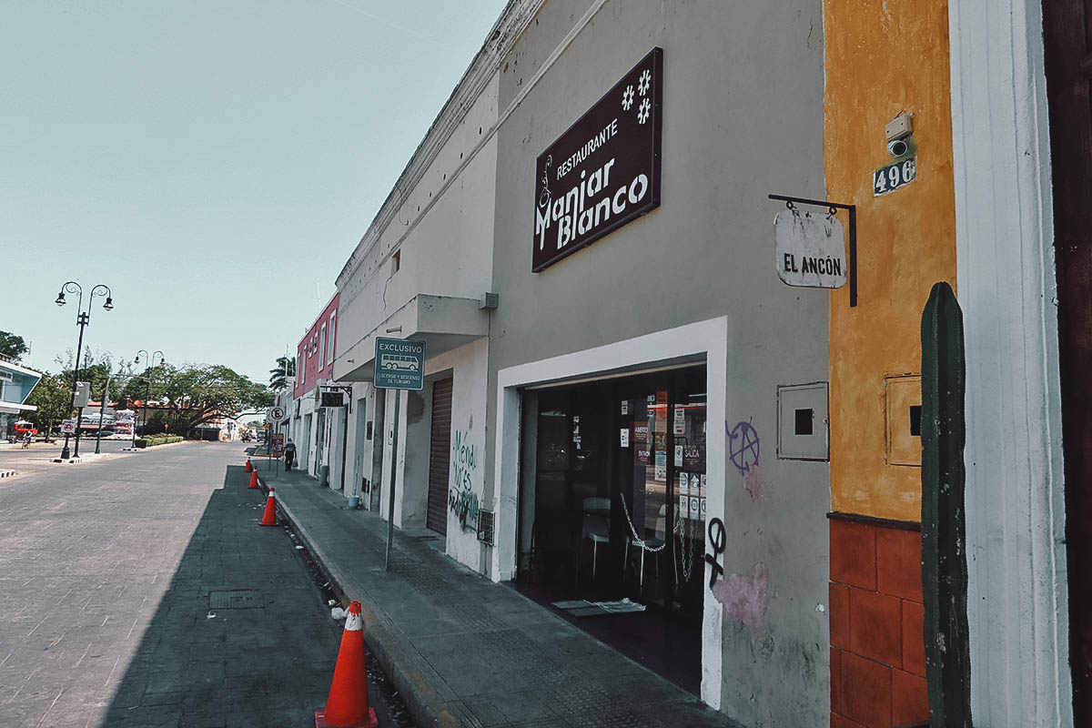 Manjar Blanco restaurant exterior in Merida