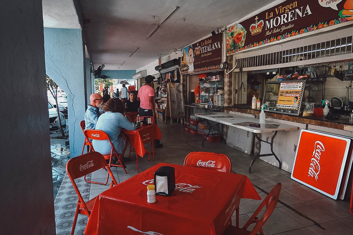 La Reina Itzalana dining area in Merida, Mexico