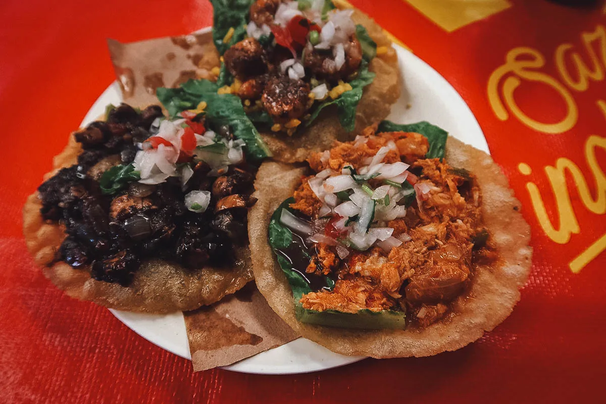 Seafood salbutes in Merida