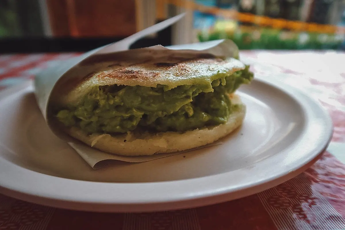 Arepa at Mi Kfe restaurant