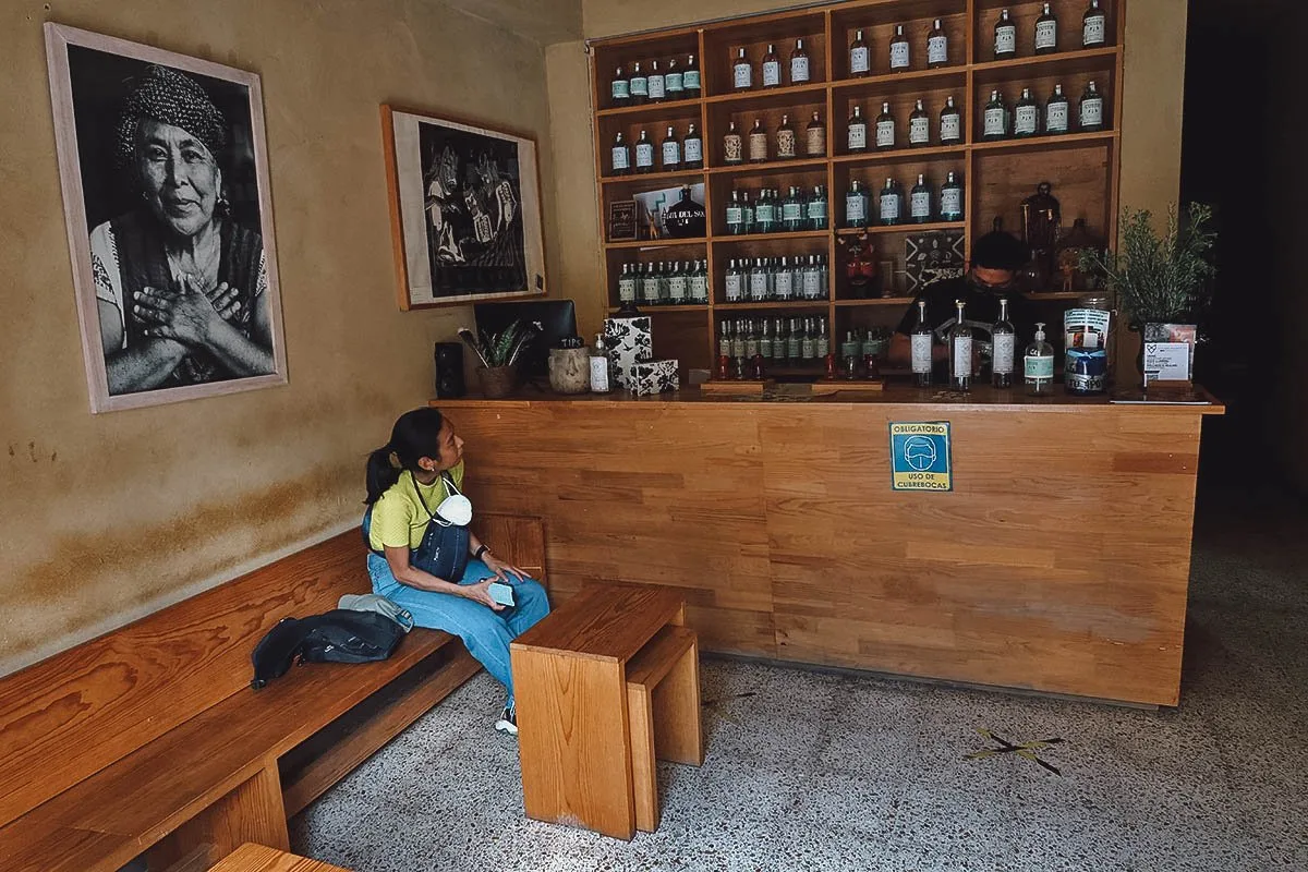 Inside Cuish, one of the city's best mezcalerias