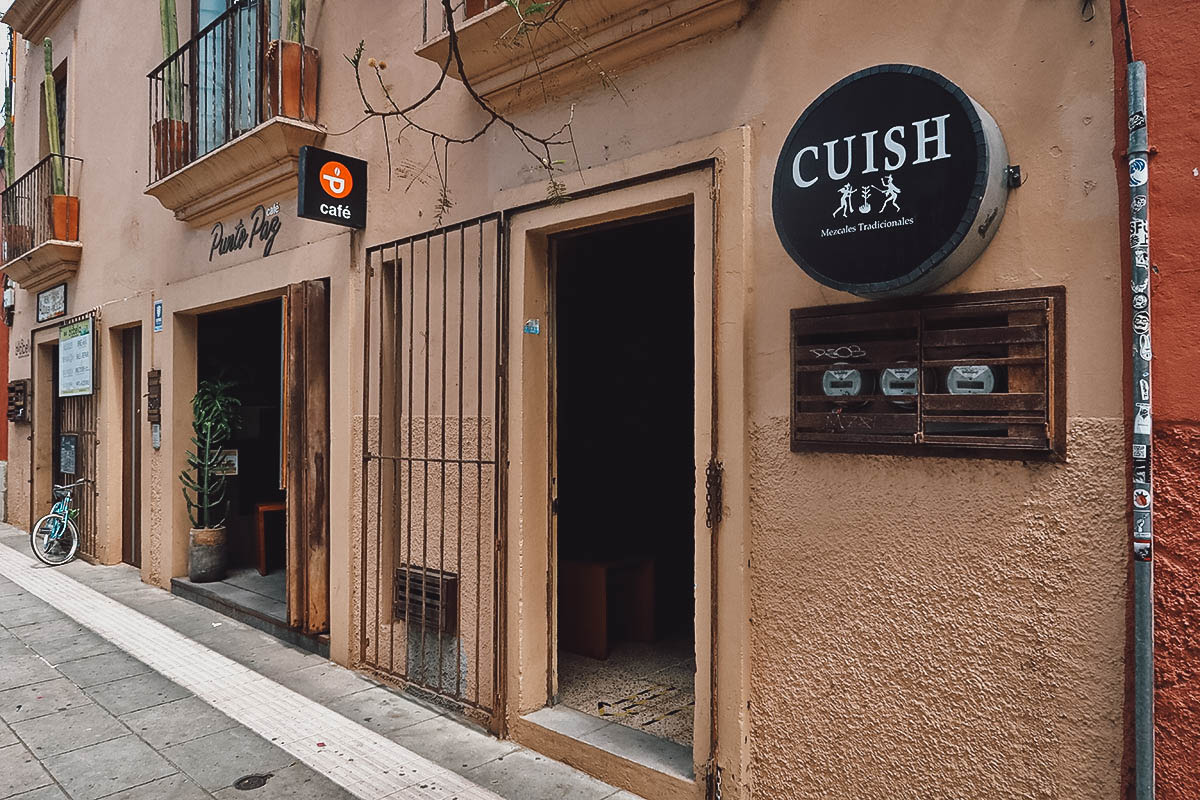 Entrance to Cuish mezcaleria