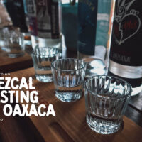 Mezcal tasting at a mezcaleria in Oaxaca, Mexico