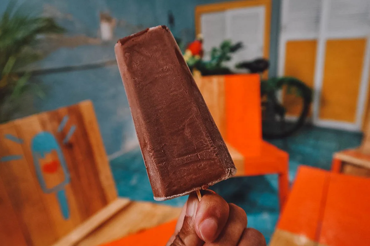 Oaxacan chocolate paleta in Merida