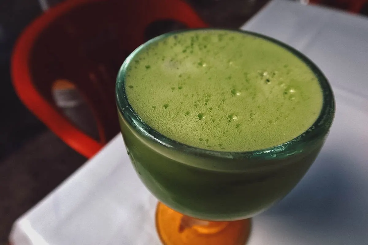 Agua de chaya con piña in Merida